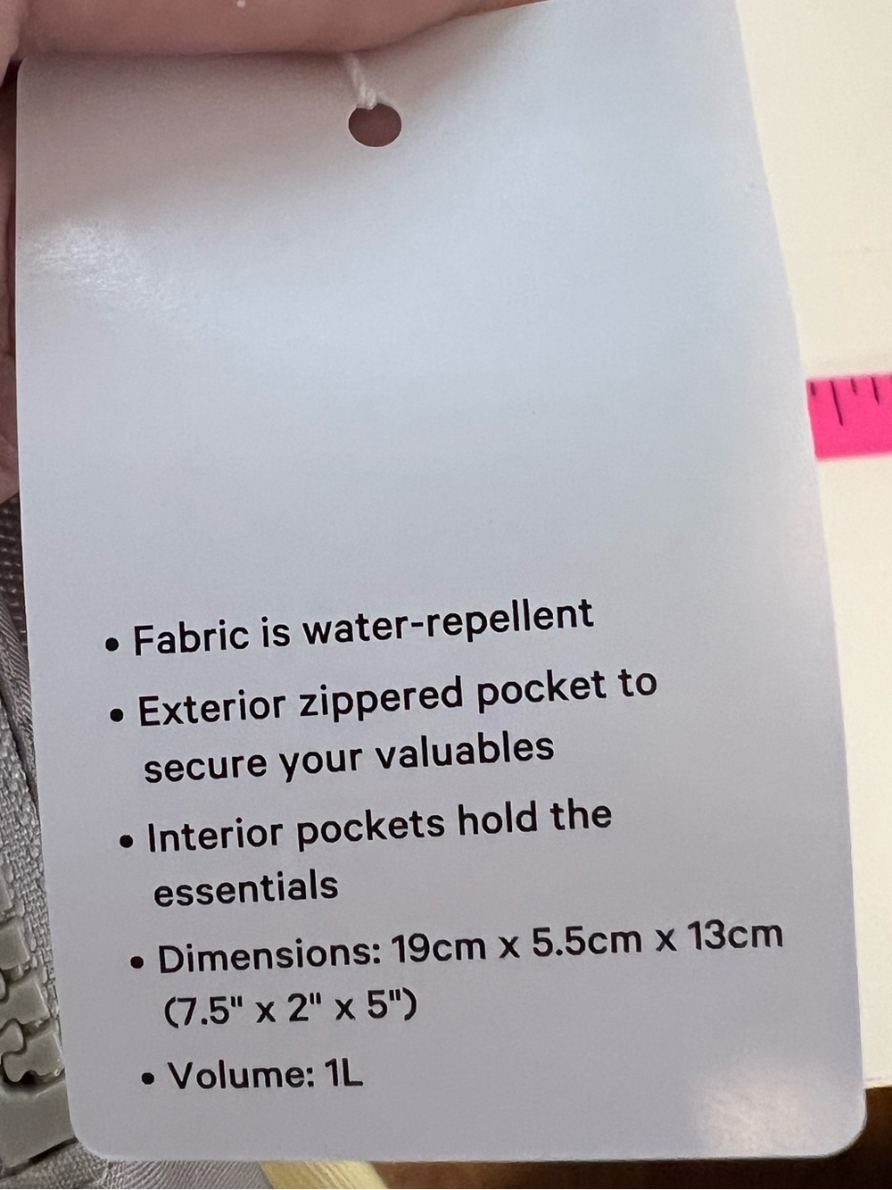 #750 NWT Lululemon Everywhere Belt Bag 1L White Granite Medium Light Grey Crossb - Picture 7 of 8